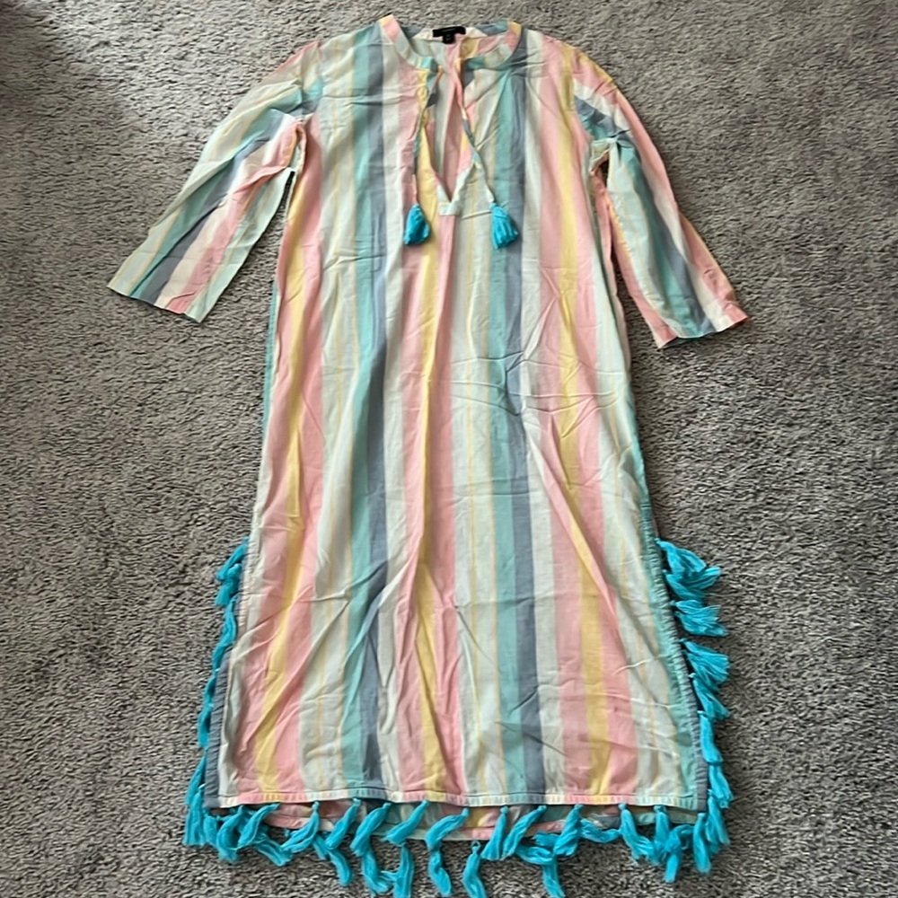 EUC J Crew Striped Beach / Pool Cover Up - Small - Picture 2 of 7